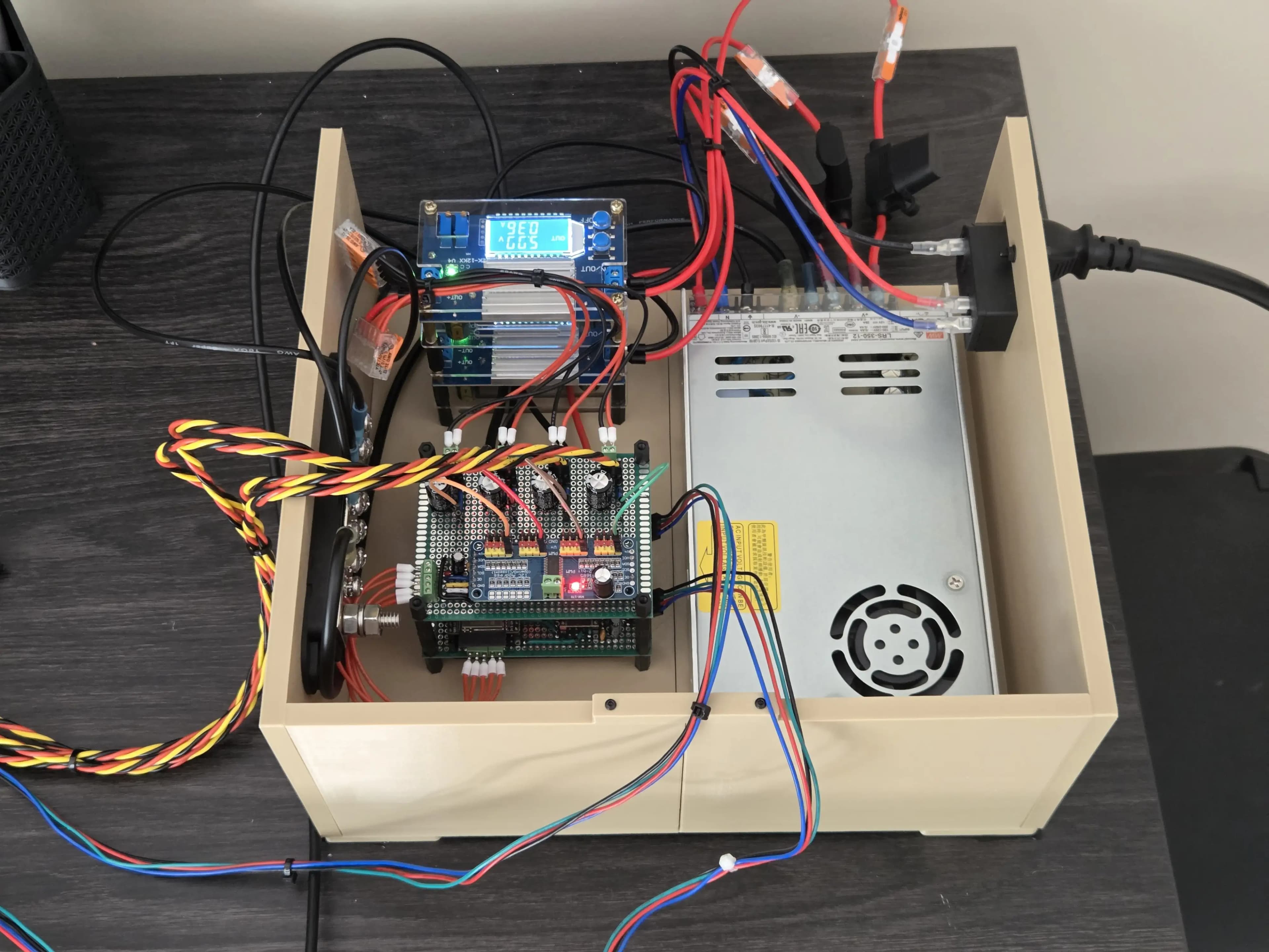 Photo of 3D printed box that holds the electronics